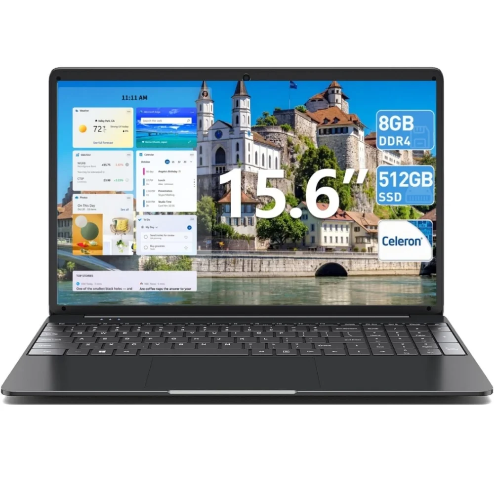 SGIN Laptops, 8GB DDR3 512GB SSD, 15.6 Inch Laptop Computer I3 Win 11